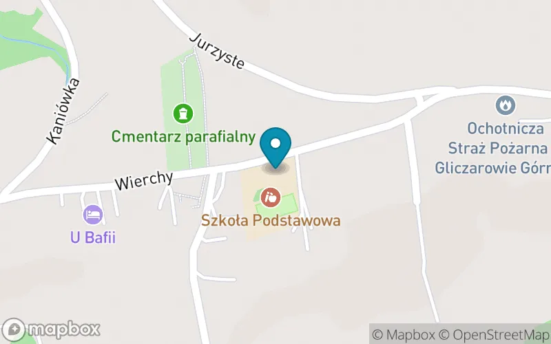 Lokalizacja: Szkoła Podstawowa im. Andrzeja Skupnia Florka w Gliczarowie Górnym