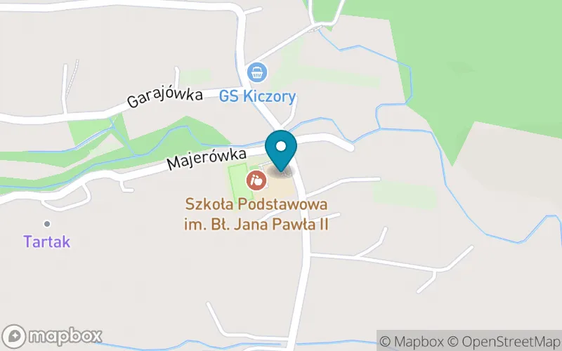 Lokalizacja: Szkoła Podstawowa im. Bł. Jana Pawła II w Kiczorach