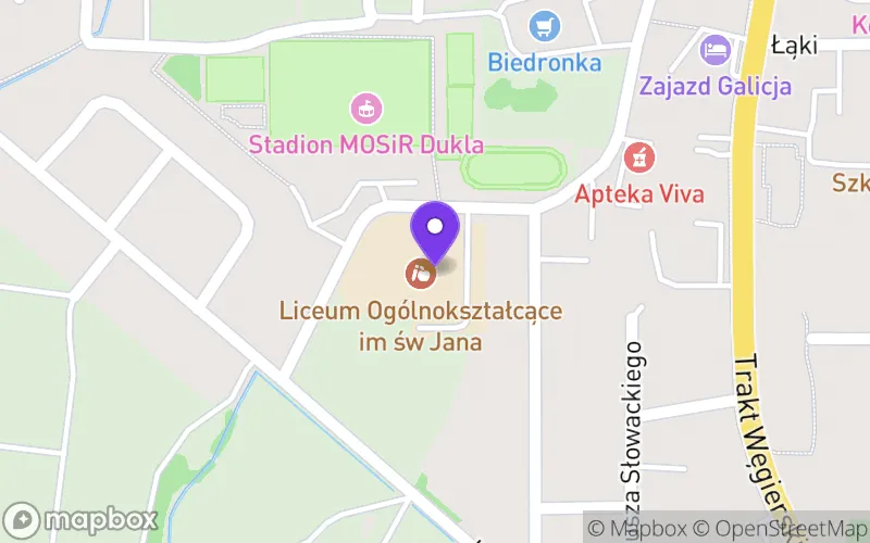 Lokalizacja: Liceum Ogólnokształcące im. Św. Jana z Dukli w Dukli