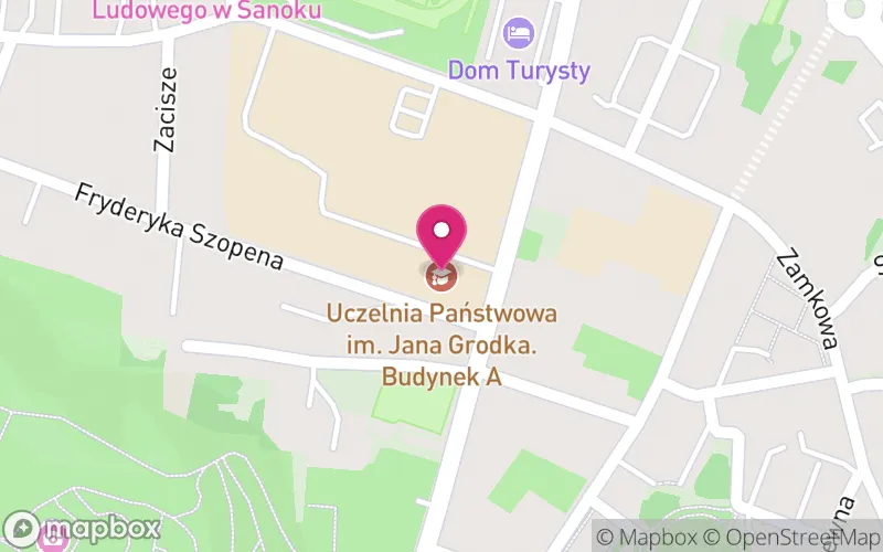 Lokalizacja: Uczelnia Państwowa im. Jana Grodka. Budynek A