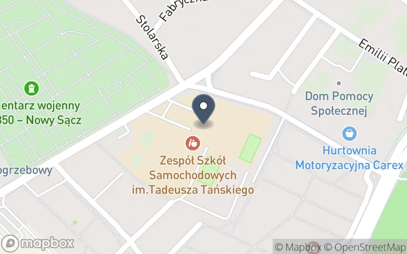 Lokalizacja: Zespół Szkół Samochodowych im. Inż. Tadeusza Tańskiego w Nowym Sączu