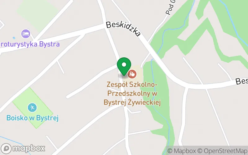 Lokalizacja: Publiczne Przedszkole w Bystrej