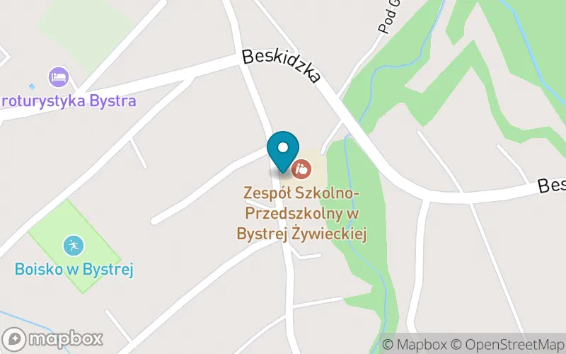 Lokalizacja: Szkoła Podstawowa w Bystrej
