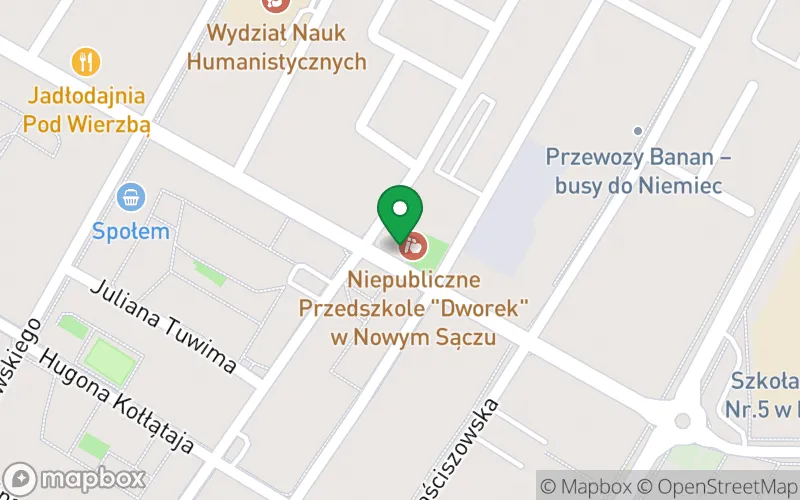 Lokalizacja: Niepubliczne Przedszkole"dworek" w Nowym Sączu