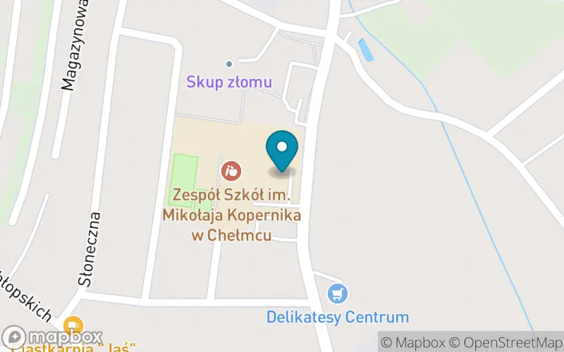 Lokalizacja: Szkoła Podstawowa z Oddziałami Specjalnymi im. Mikołaja Kopernika w Chełmcu