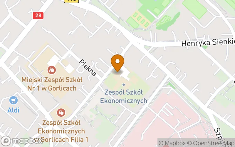 Lokalizacja: Szkoła Policealna nr 4 w Gorlicach