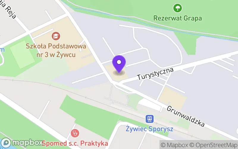 Lokalizacja: Niepubliczne Liceum Ogólnokształcące Szkoła Mistrzostwa Sportowego im. Żywieckich Habsburgów