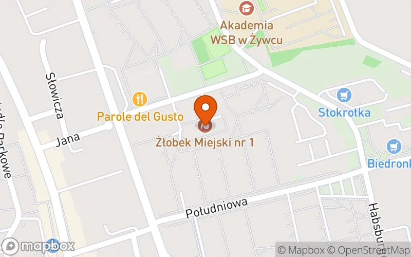 Lokalizacja: Żłobek Miejski nr 1 w Żywcu