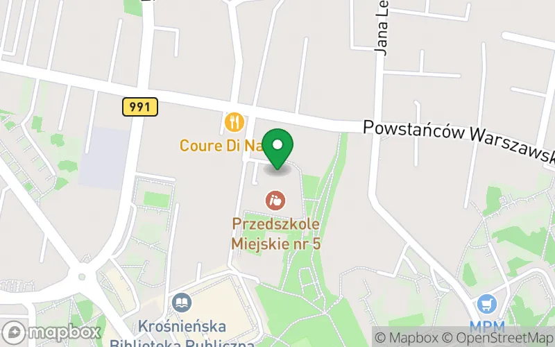 Lokalizacja: Przedszkole Miejskie nr 5 w Krośnie