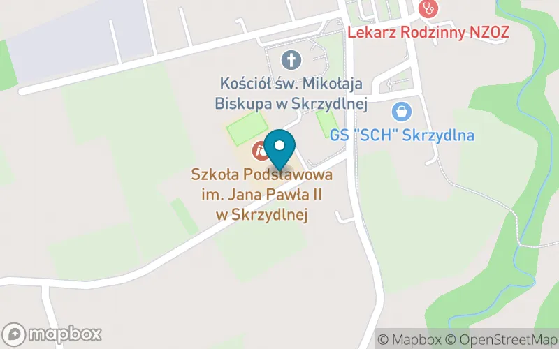 Lokalizacja: Szkoła Podstawowa im. Jana Pawła II w Skrzydlnej