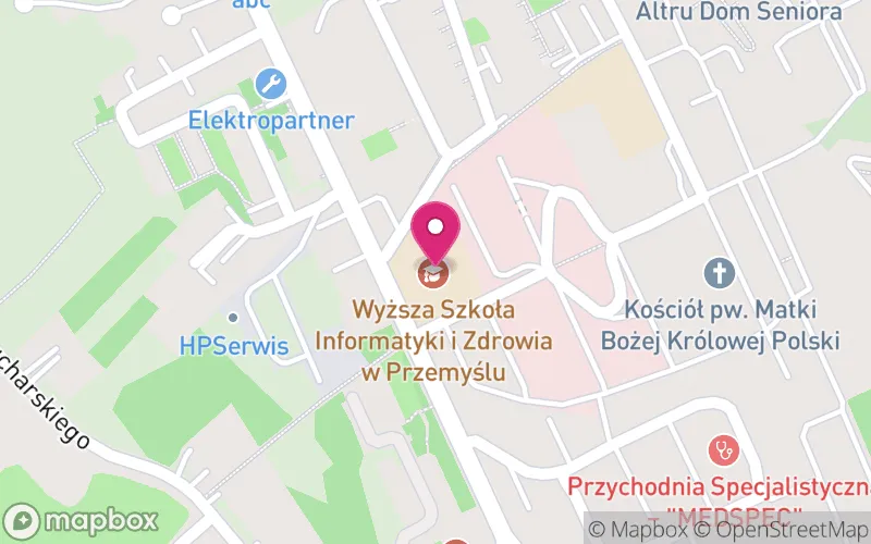 Lokalizacja: Wyższa Szkoła Informatyki i Zdrowia w Przemyślu