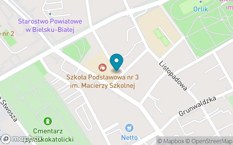 Lokalizacja: Szkoła Podstawowa nr 3 im. Macierzy Szkolnej w Bielsku-Białej