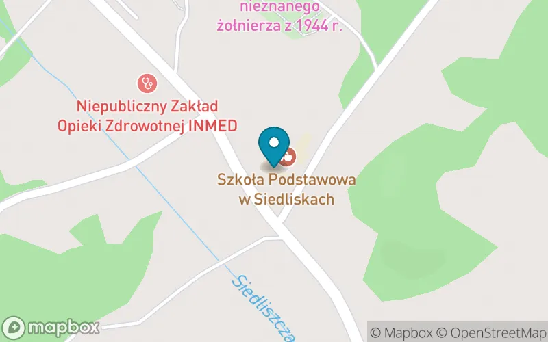 Lokalizacja: Szkoła Podstawowa im. Kardynała Stefana Wyszyńskiego w Siedliskach