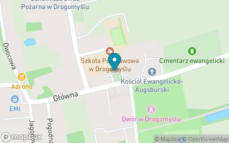 Lokalizacja: Szkoła Podstawowa im. Władysława Broniewskiego w Drogomyślu