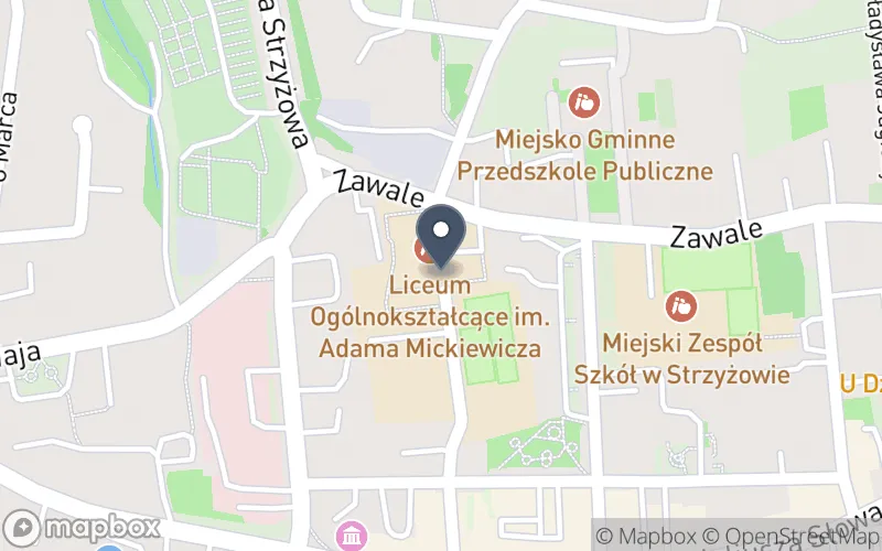 Lokalizacja: Zespół Szkół Technicznych w Strzyżowie