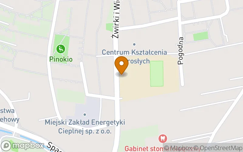 Lokalizacja: Szkoła Policealna nr II w Kętach