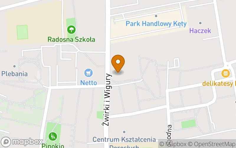 Lokalizacja: Niepubliczna Szkoła Policealna w Kętach