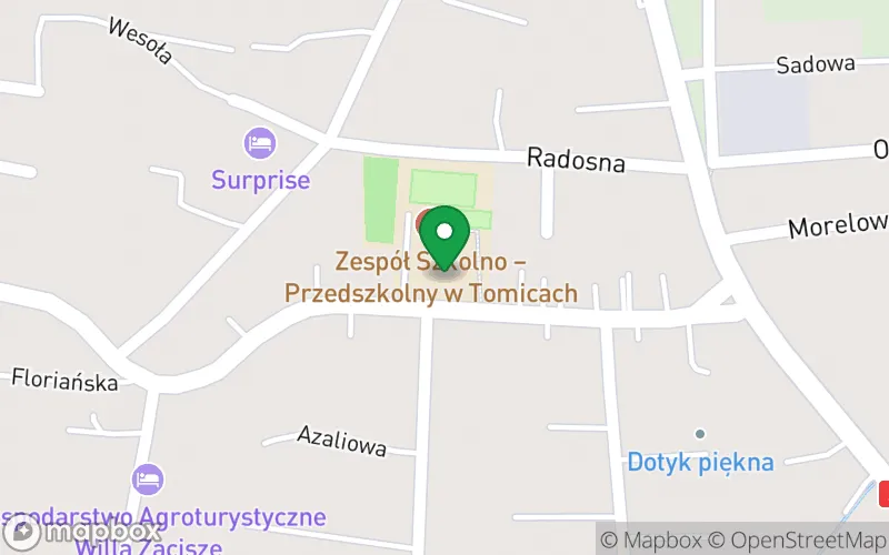Lokalizacja: Przedszkole Samorządowe w Tomicach