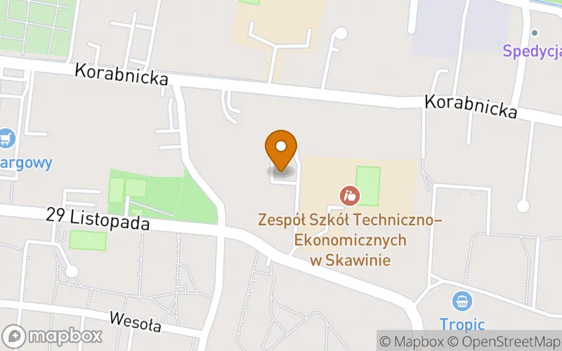 Lokalizacja: Szkoła Policealna w Skawinie w Zespole Szkół Techniczno-Ekonomicznych w Skawinie
