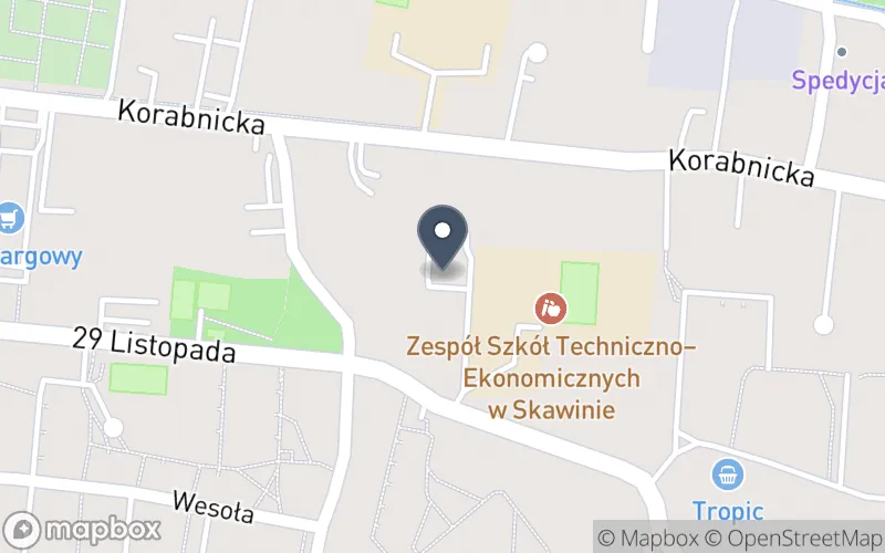 Lokalizacja: Zespół Szkół Techniczno-Ekonomicznych w Skawinie