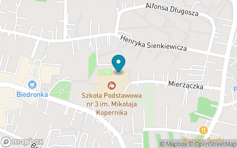 Lokalizacja: Szkoła Podstawowa nr 3 im. Mikołaja Kopernika w Wieliczce