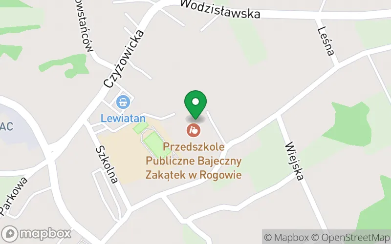 Lokalizacja: Przedszkole Publiczne Bajeczny Zakątek w Rogowie