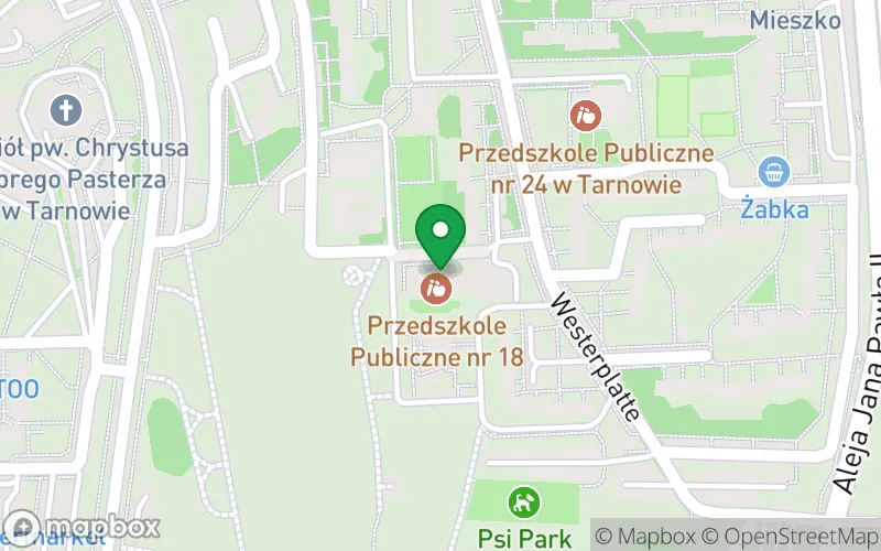 Lokalizacja: Przedszkole Publiczne nr 18 z Oddziałami Integracyjnymi w Tarnowie