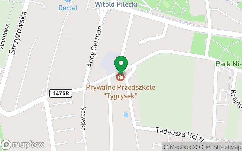 Lokalizacja: Niepubliczne Przedszkole "Tygrysek" w Rzeszowie