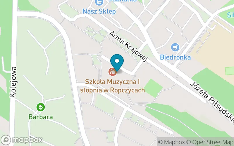 Lokalizacja: Szkoła Muzyczna I Stopnia w Ropczycach