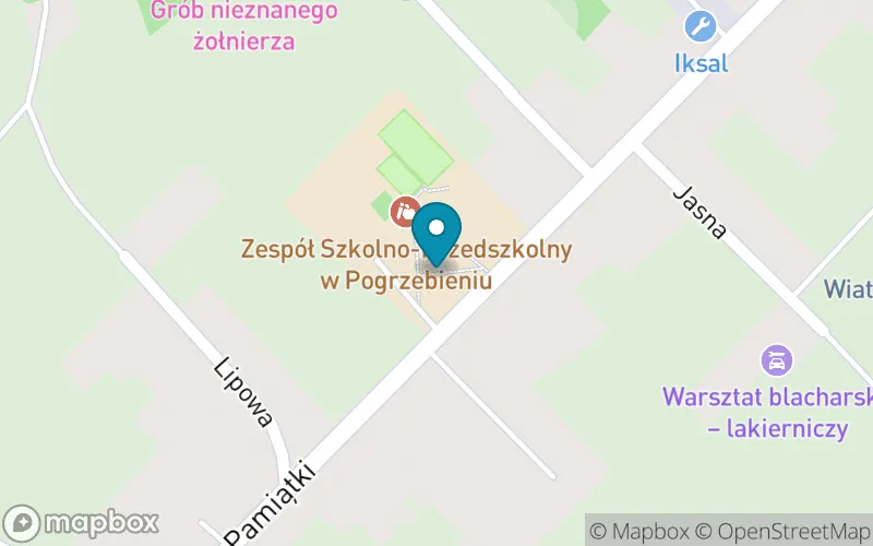 Lokalizacja: Zespół Szkolno-Przedszkolny w Pogrzebieniu - Szkoła Podstawowa im. Juliusza Ligonia