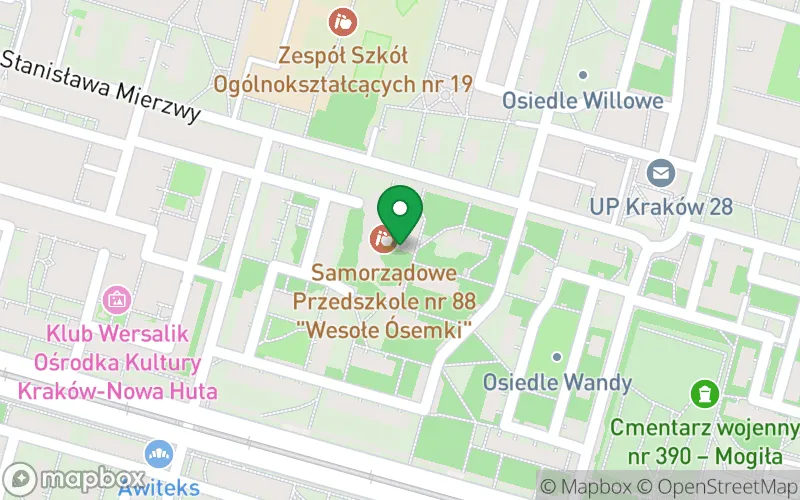 Lokalizacja: Samorządowe Przedszkole nr 88 "Wesołe Ósemki" w Krakowie