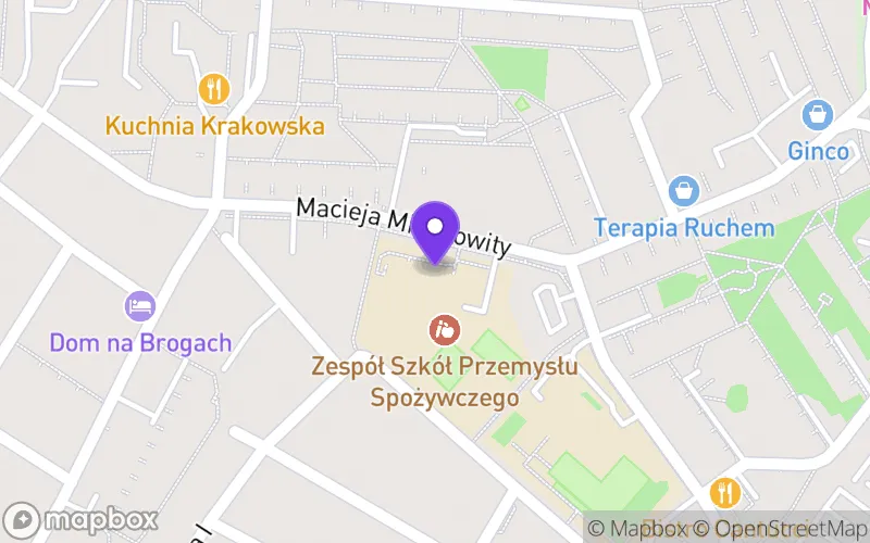 Lokalizacja: Branżowa Szkoła II Stopnia nr 8 w Krakowie