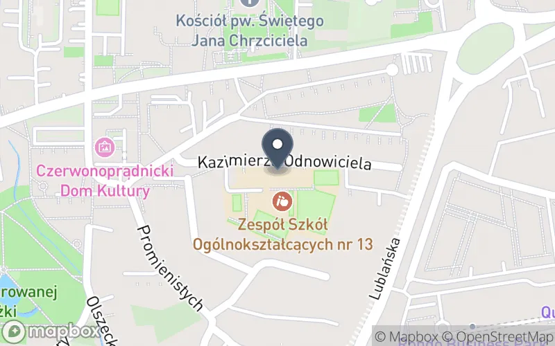 Lokalizacja: Zespół Szkół Ogólnokształcących nr 13 w Krakowie
