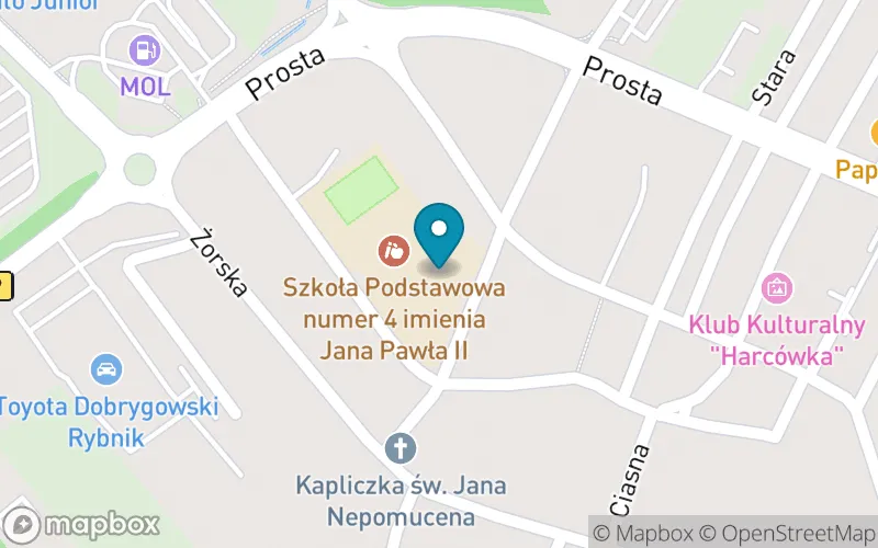 Lokalizacja: Szkoła Podstawowa nr 4 im. Jana Pawła II w Rybniku
