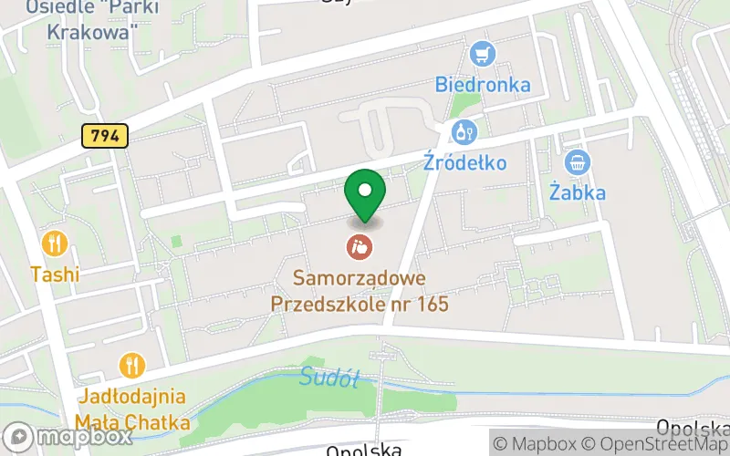 Lokalizacja: Samorządowe Przedszkole nr 165 w Krakowie