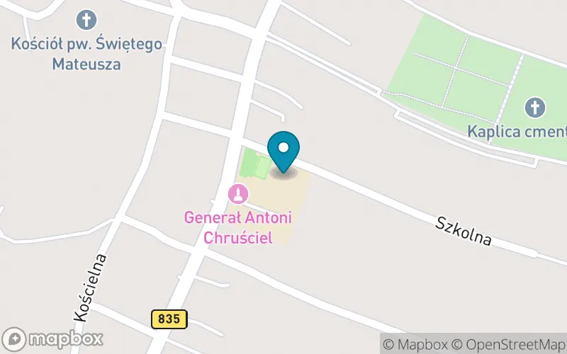 Lokalizacja: Szkoła Podstawowa im. Gen. Antoniego Chruściela ps. "Monter" w Gniewczynie Łańcuckiej