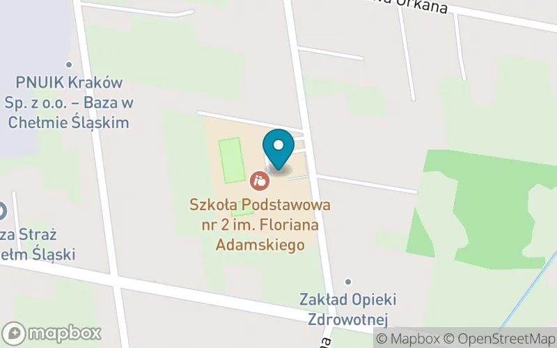 Lokalizacja: Szkoła Podstawowa nr 2 im. Floriana Adamskiego w Chełmie Śląskim
