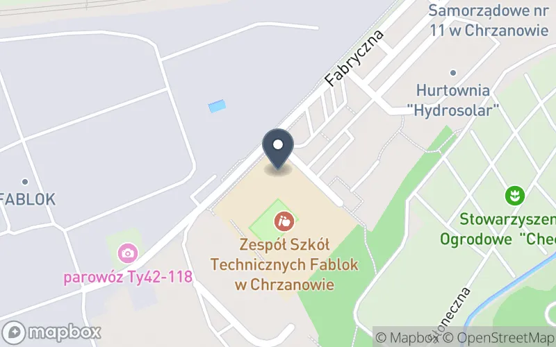 Lokalizacja: Zespół Szkół Technicznych ,,Fablok" w Chrzanowie