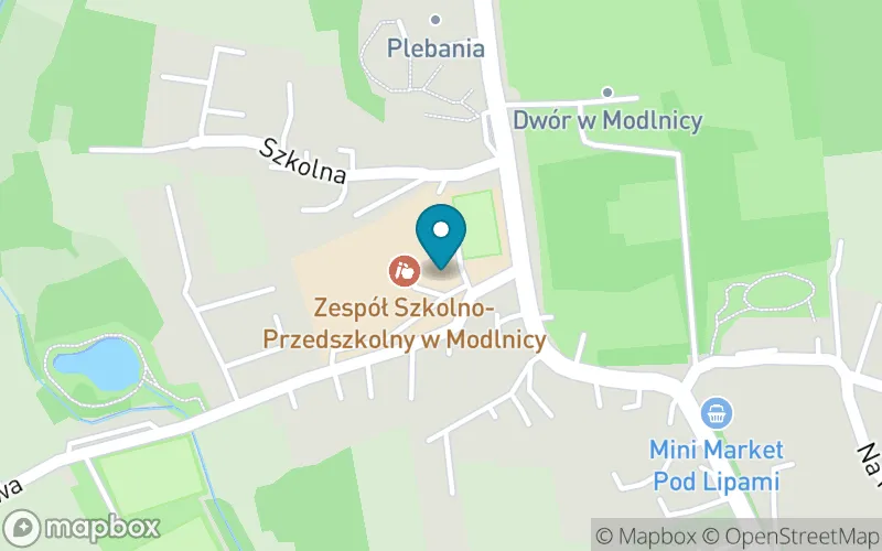 Lokalizacja: Zespół Szkolno - Przedszkolny w Modlnicy - Szkoła Podstawowa im. Św. Stanisława Kostki z Oddziałami Integracyjnymi w Modlnicy