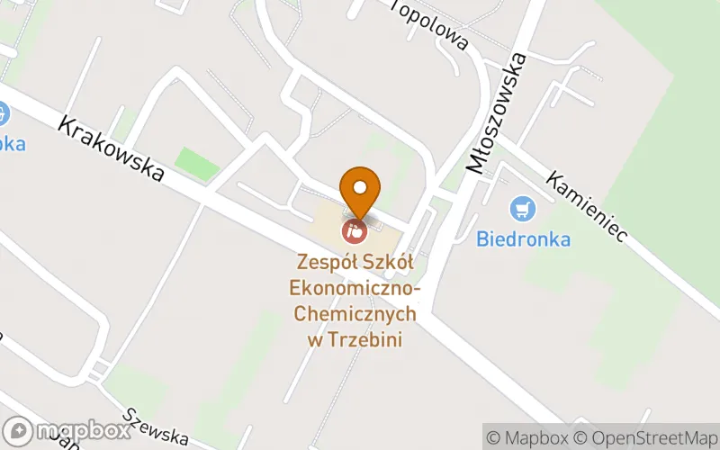 Lokalizacja: Szkoła Policealna nr 1 w Trzebini