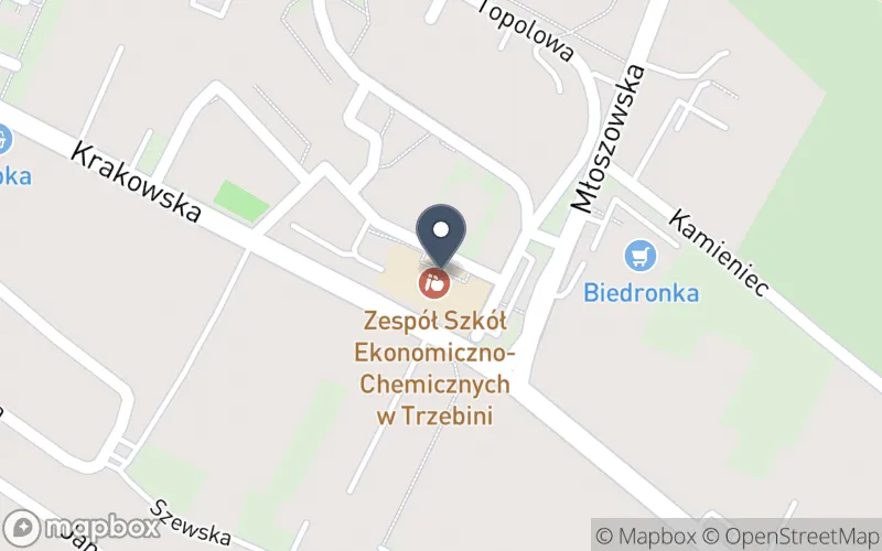 Lokalizacja: Zespół Szkół Ekonomiczno-Chemicznych w Trzebini