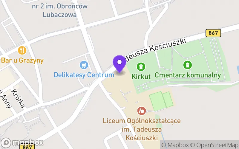 Lokalizacja: Liceum Ogólnokształcące dla Dorosłych - Twoja Szkoła w Lubaczowie