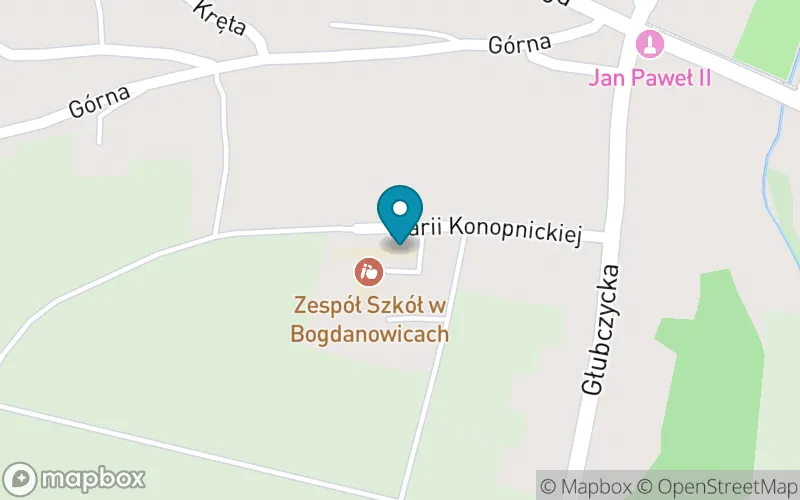 Lokalizacja: Szkoła Podstawowa z Oddziałami Przedszkolnymi IM Marii Konopnickiej w Bogdanowicach