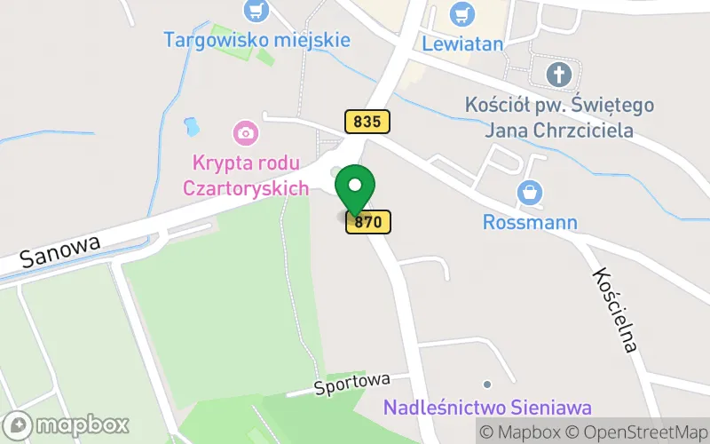 Lokalizacja: Miejskie Przedszkole w Sieniawie, 37-530 Sieniawa, ul. Kościuszki 10