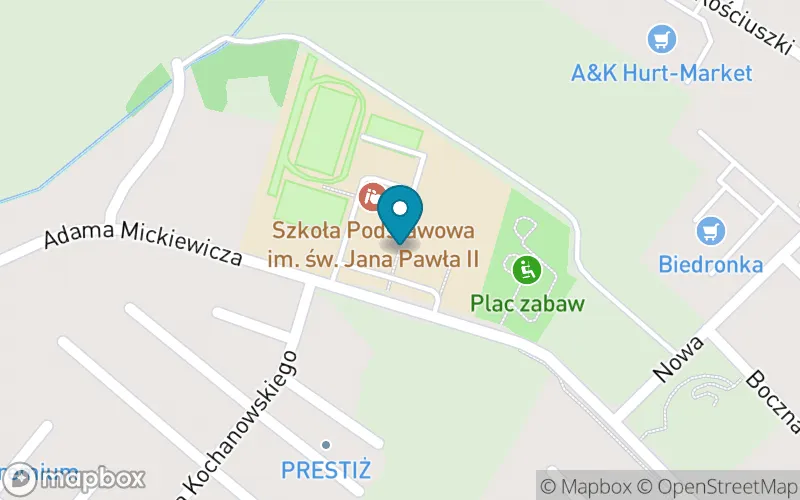 Lokalizacja: Szkoła Podstawowa im. Św. Jana Pawła II w Radomyślu Wielkim
