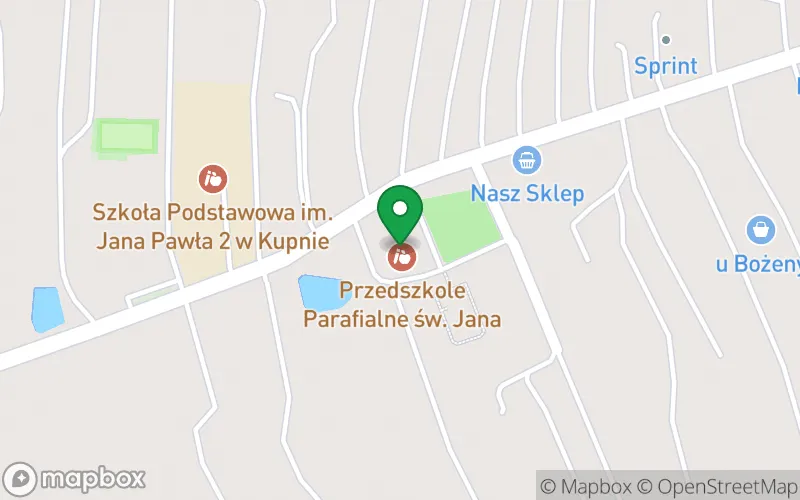 Lokalizacja: Niepubliczne Przedszkole Parafialne im. Św. Jana w Kupnie
