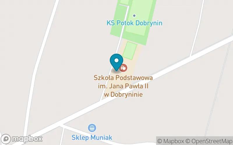 Lokalizacja: Szkoła Podstawowa im. Jana Pawła II w Dobryninie