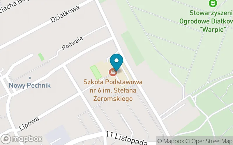 Lokalizacja: Szkoła Podstawowa nr 6 im. Stefana Żeromskiego w Jaworznie