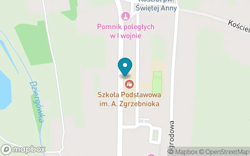 Lokalizacja: Szkoła Podstawowa w Dziergowicach