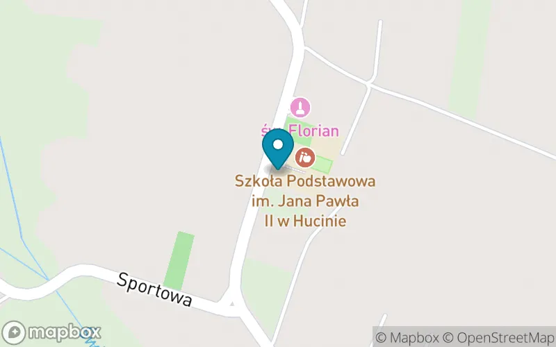 Lokalizacja: Szkoła Podstawowa im. Św. Jana Pawła II w Hucinie